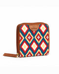 TealByChumbak Ikkat Glow Mini Wallet