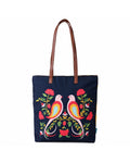 Feathered Mates Navy Tote Bag