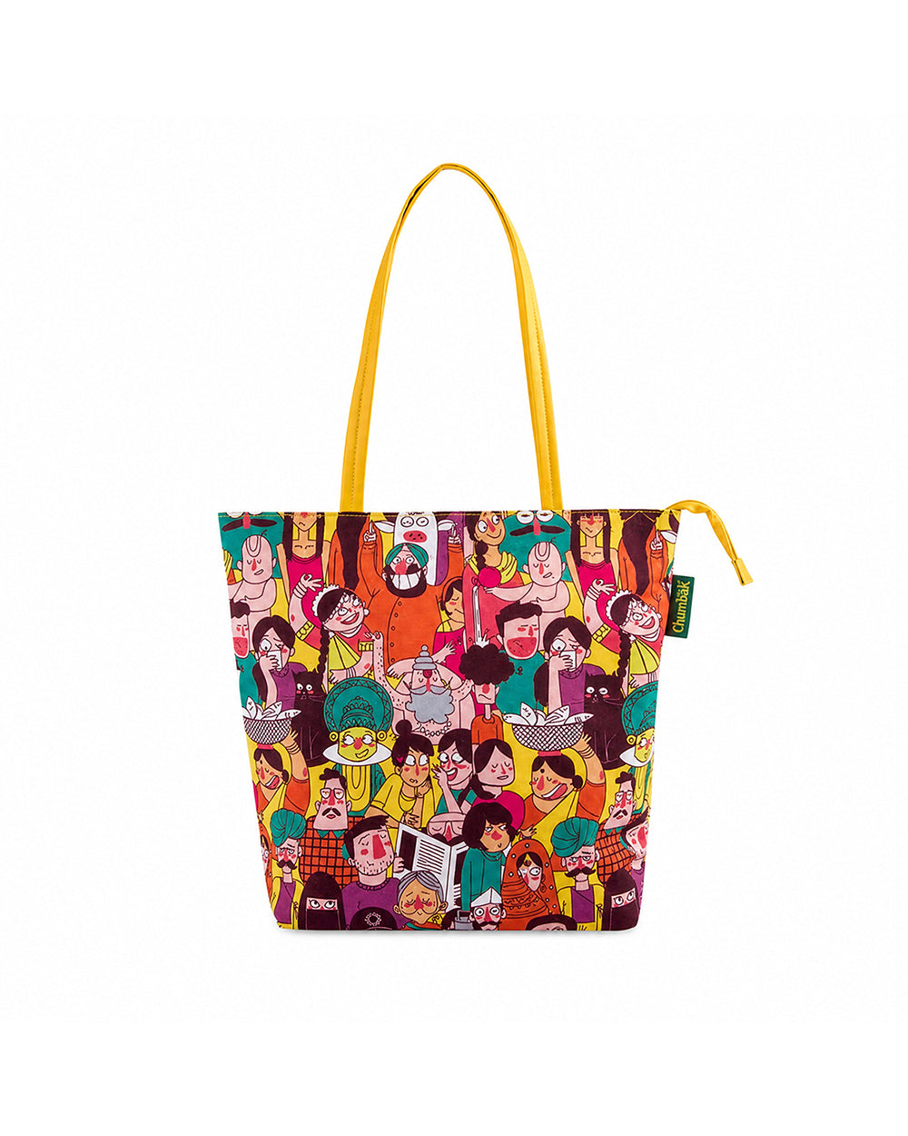 Colorful Faces of India Tote Bag