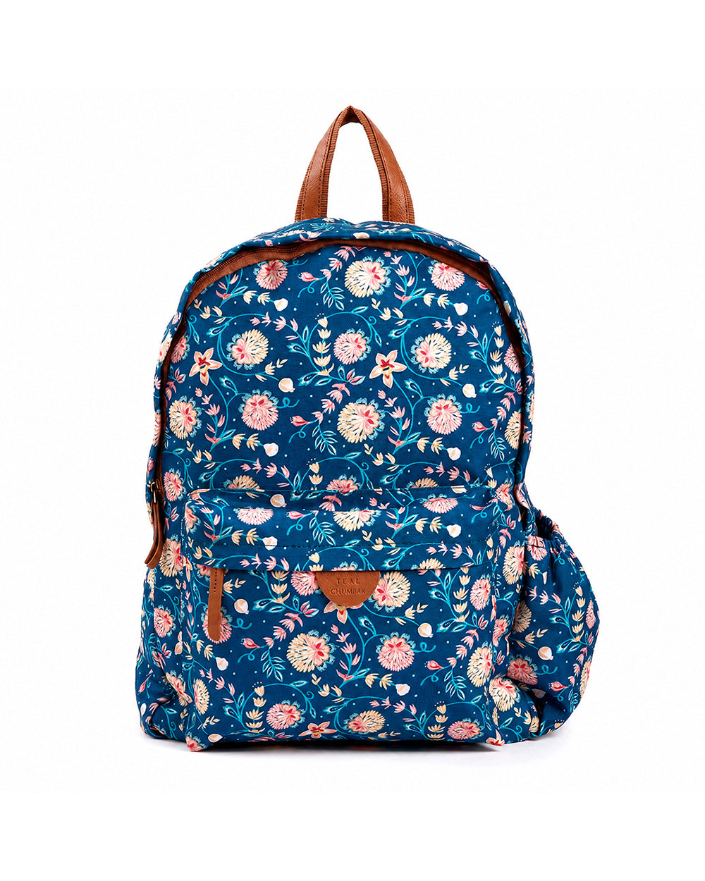 Teal by Chumbak Blue Bloom Laptop backpack