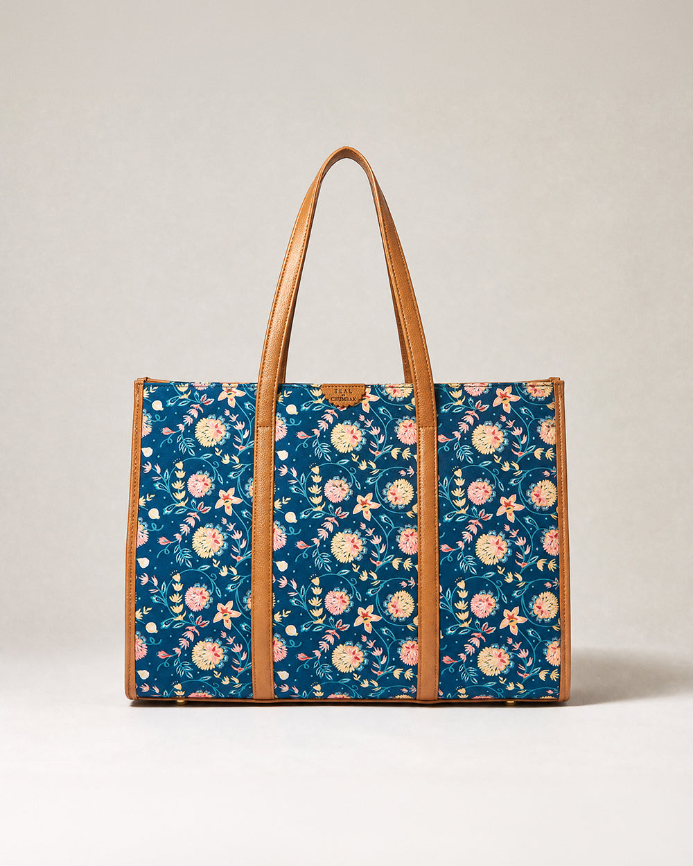 Teal by Chumbak Blue Bloom Canvas Tote