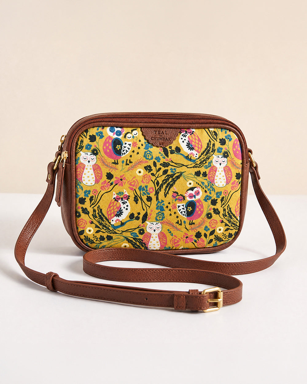Teal by Chumbak Jungle Stories Box Sling Bag