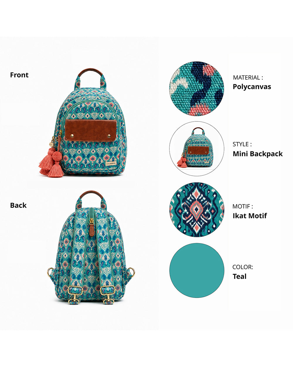Folk Art Ikat Mini Backpack