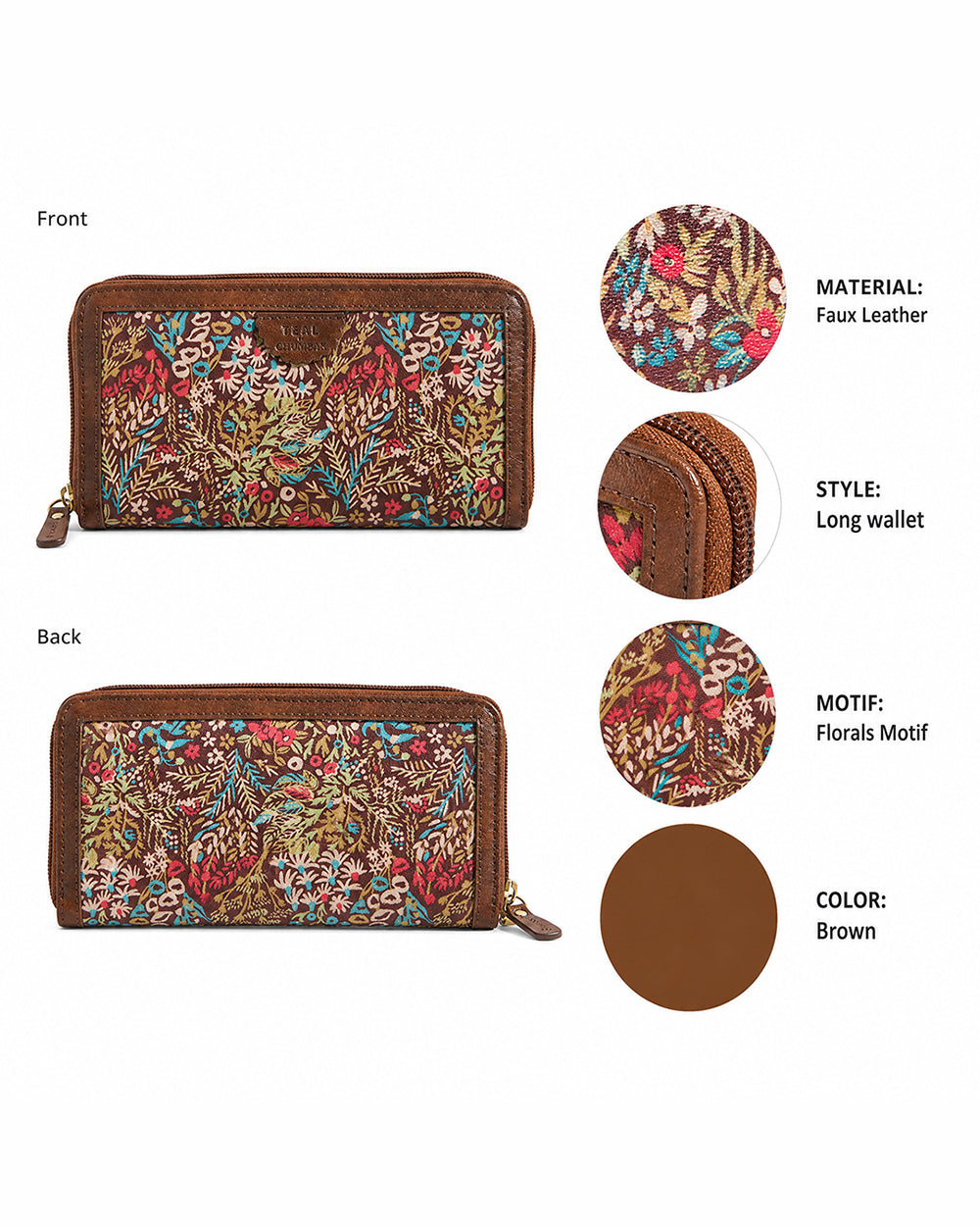 TealByChumbak Rainforest Long Wallet