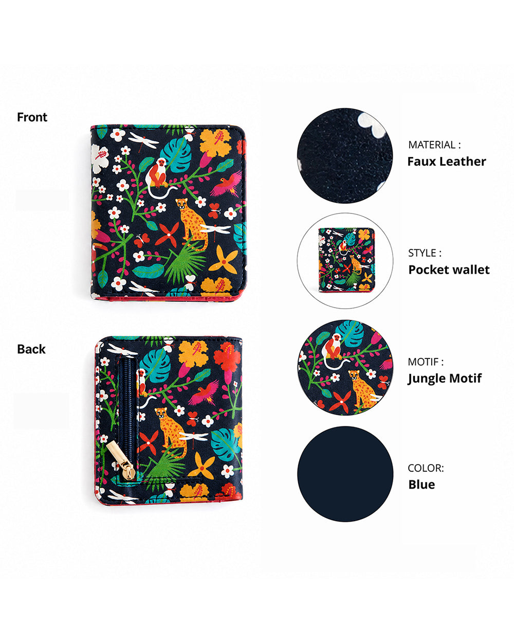Madagascar Tales Mini Wallet - Blue
