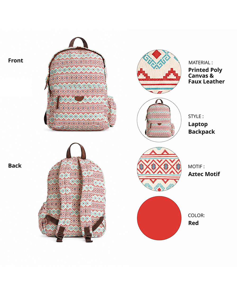 TealByChumbak Mercado Aztec Laptop Backpack