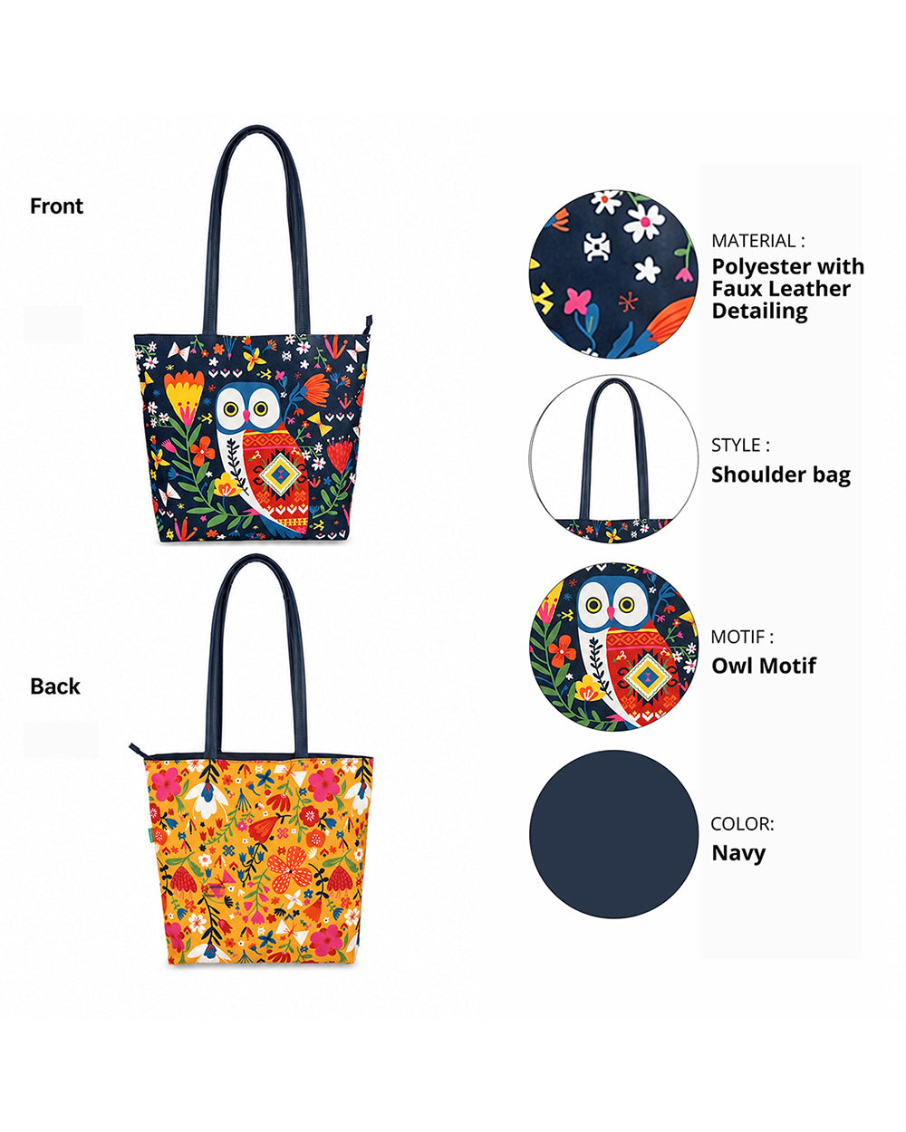 Killim Owl Tote Bag