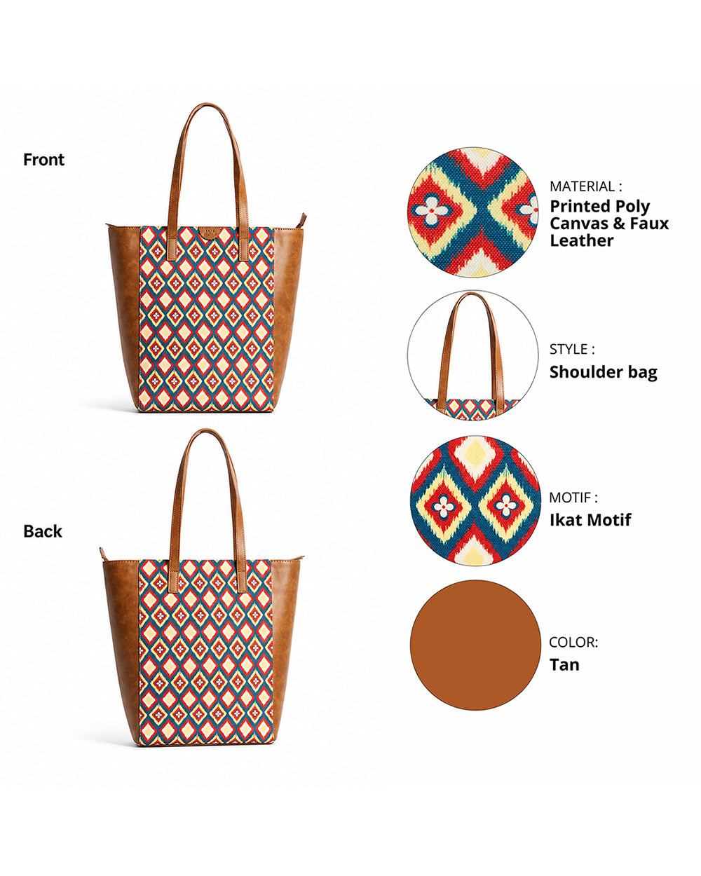 TealByChumbak Ikkat Glow Tote