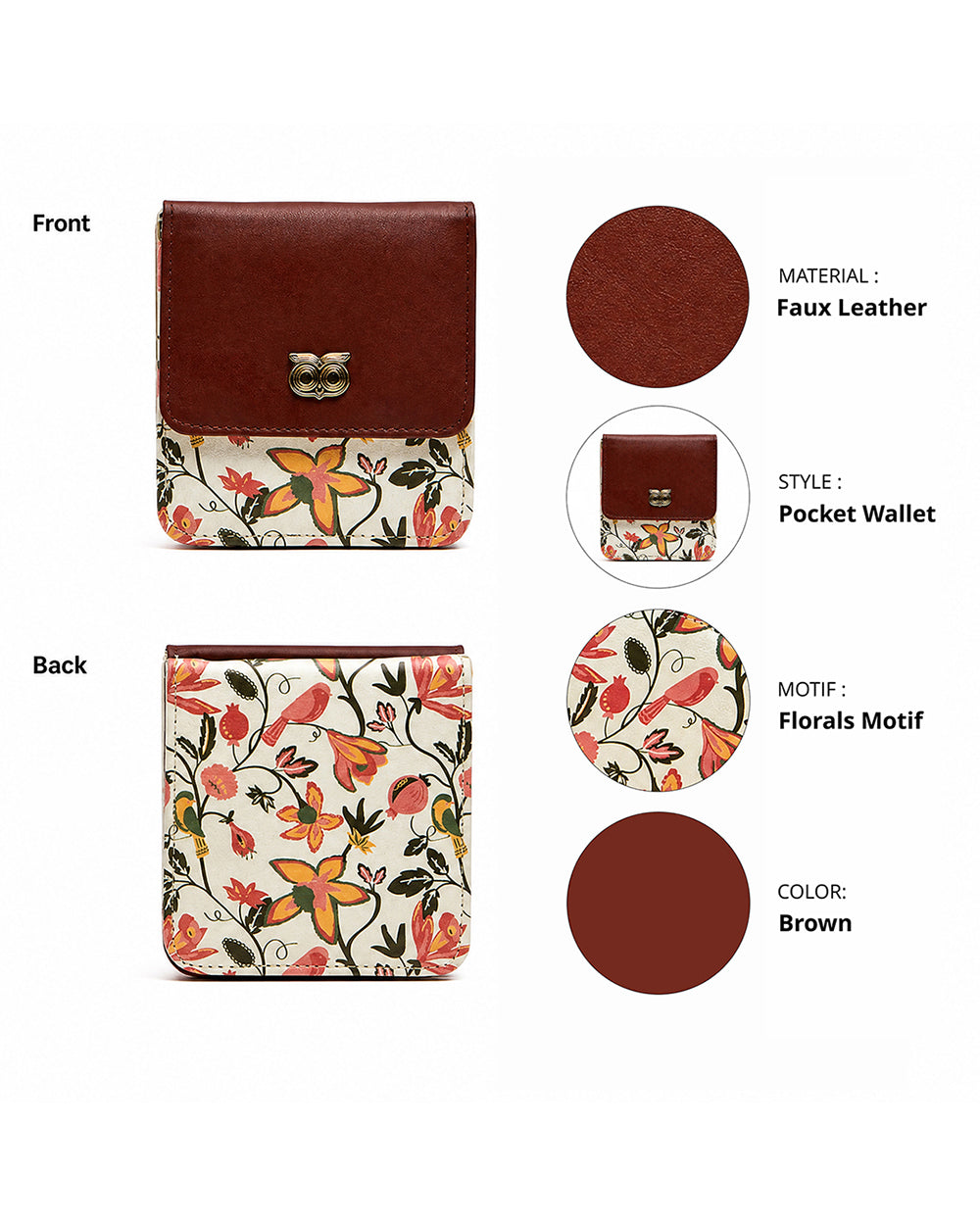 Olive Palm Wallet - Brown