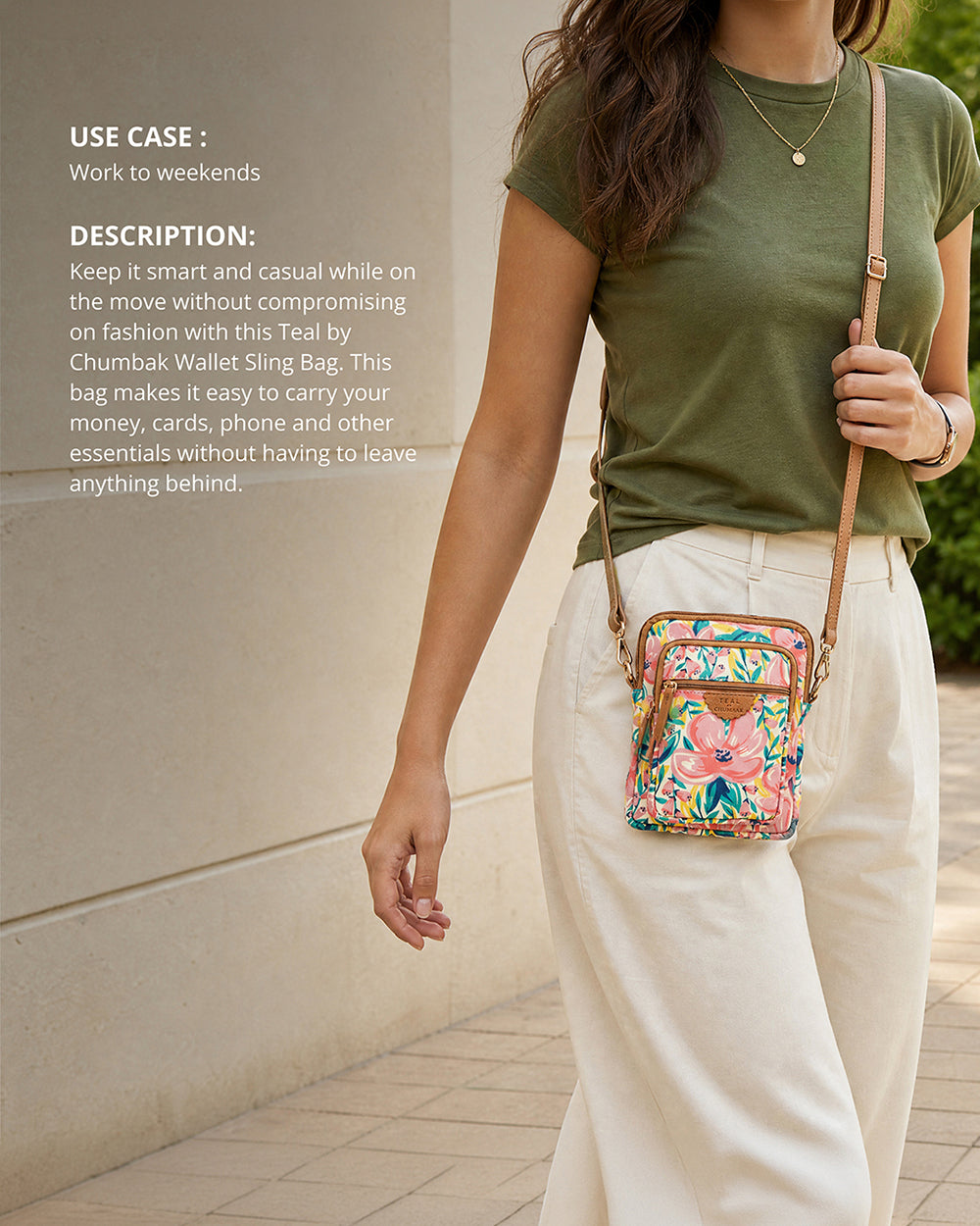 Teal by Chumbak Sunshine State wallet Sling Bag