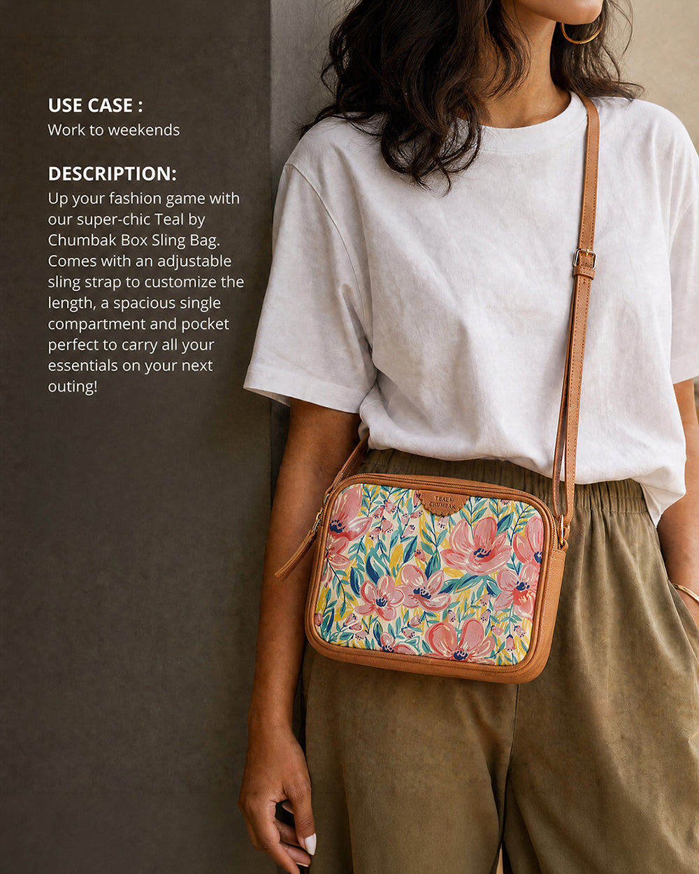 Teal by Chumbak Sunshine State Box Sling Bag