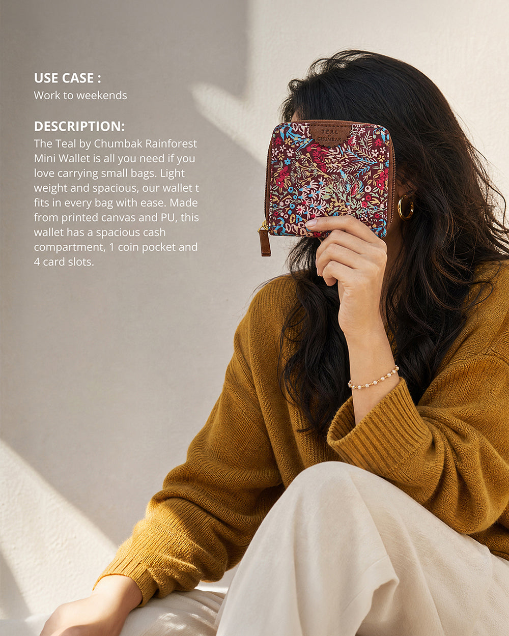 TealByChumbak Rainforest Mini Wallet