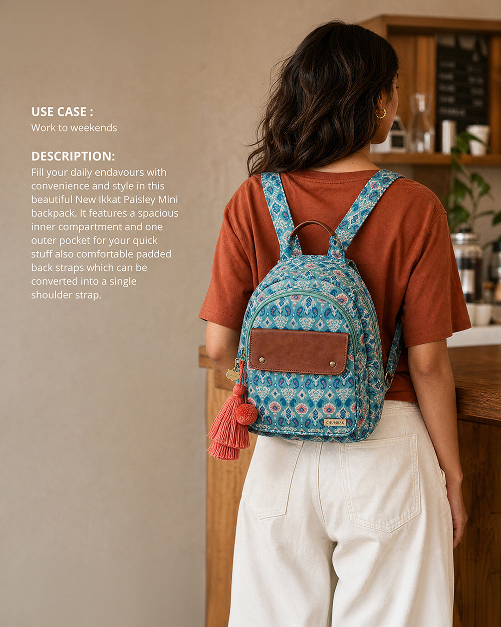 Folk Art Ikat Mini Backpack