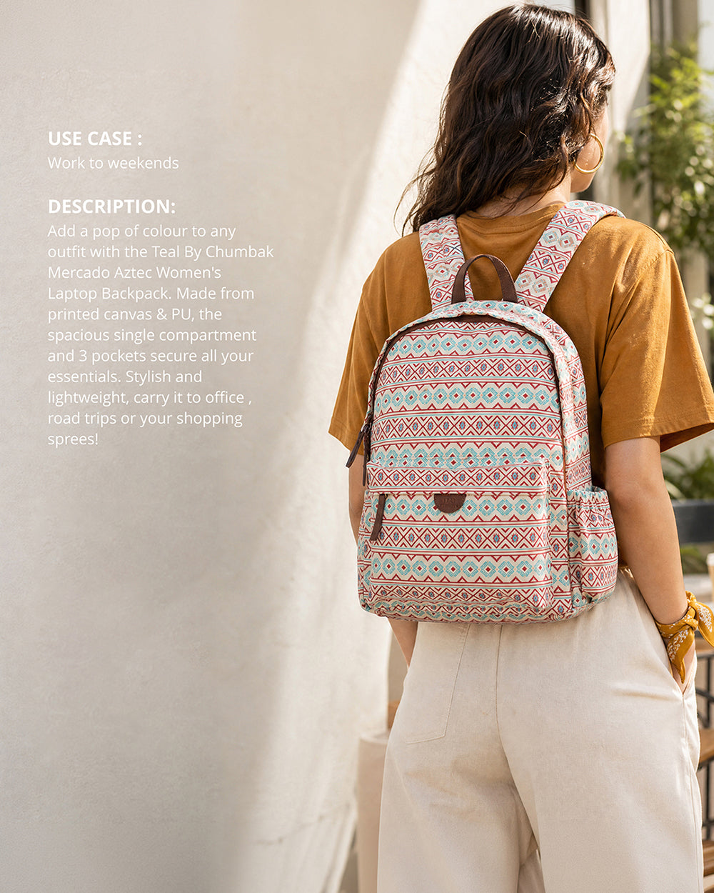 TealByChumbak Mercado Aztec Laptop Backpack
