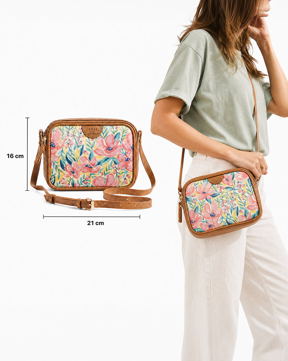 Teal by Chumbak Sunshine State Box Sling Bag