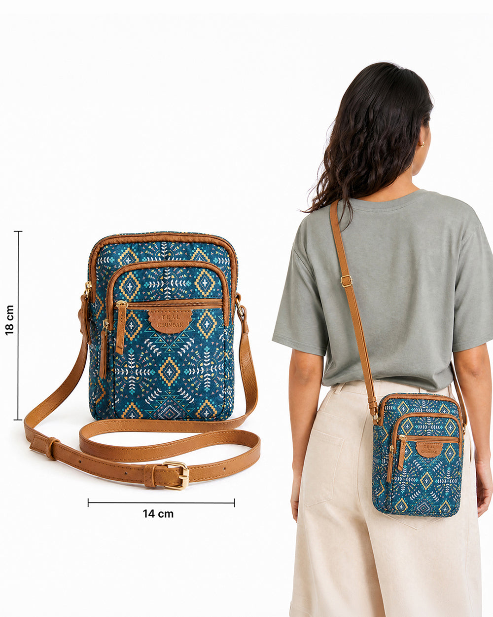 Teal by Chumbak Mexico Aztec Wallet  Sling Bag