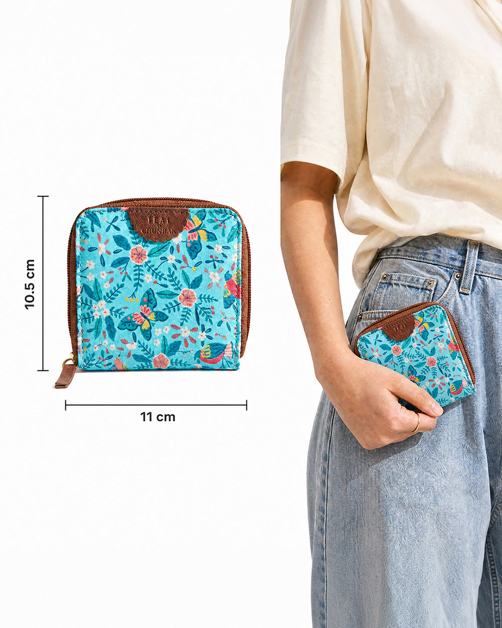 TealByChumbak Birds of Paradise Mini Wallet