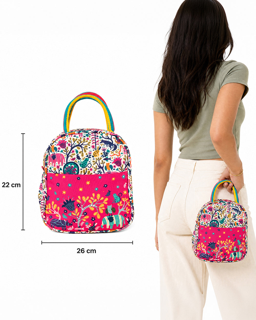 Jungle Rumble Lunch Bag - Pink
