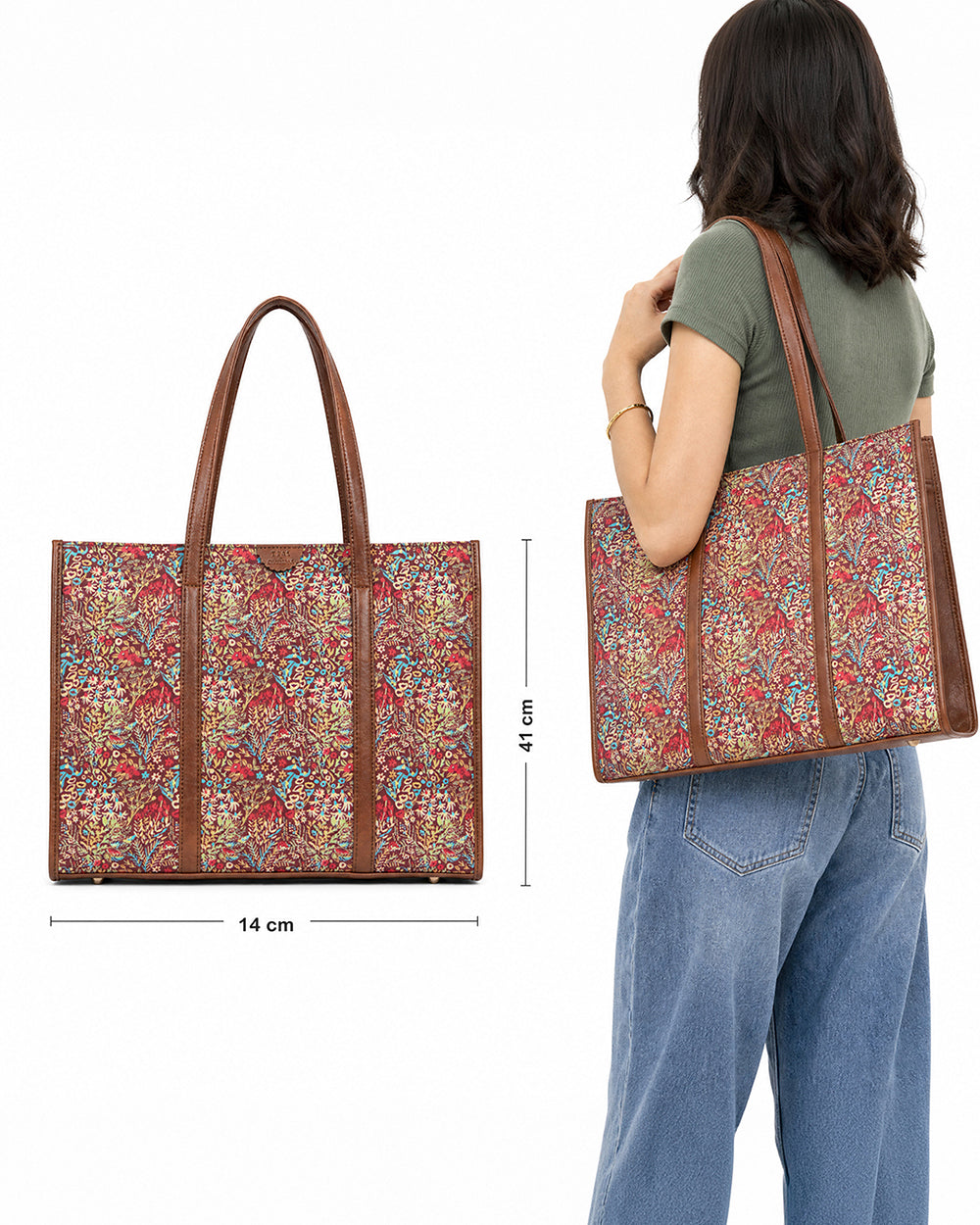 TealByChumbak Rainforest Canvas Tote