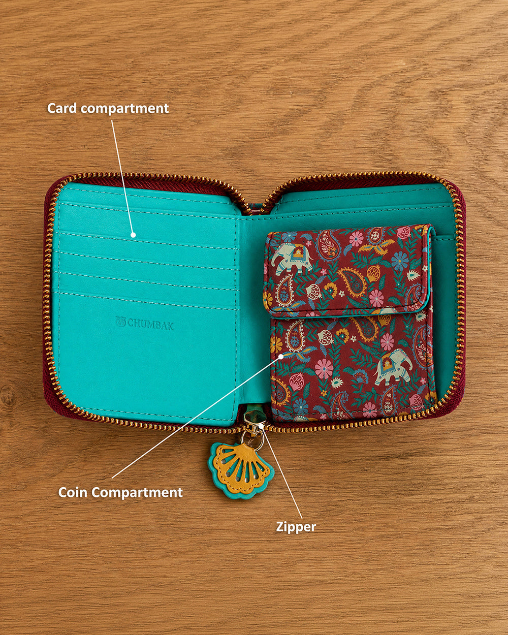 Paisley Blossoms Mini Wallet