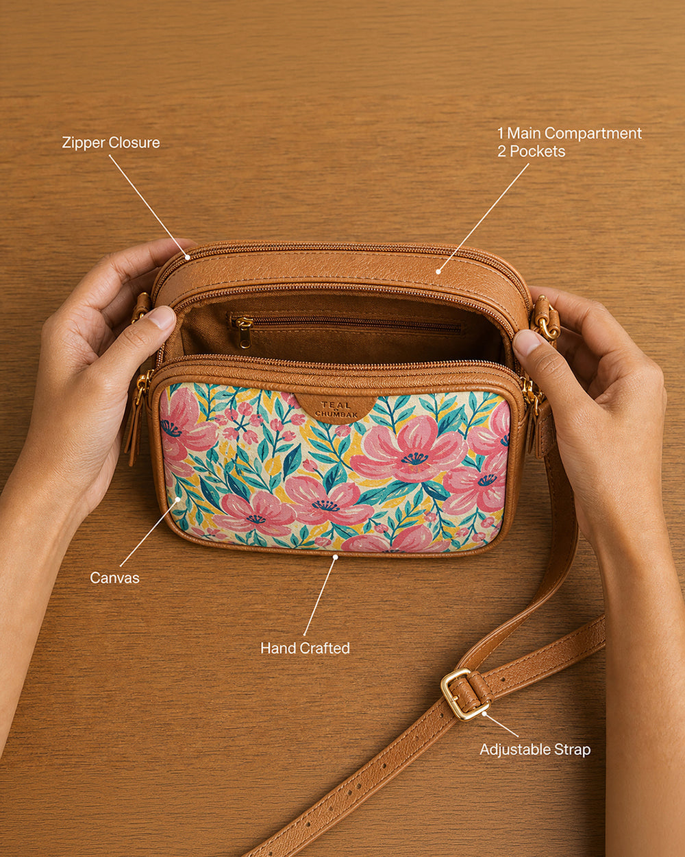Teal by Chumbak Sunshine State Box Sling Bag