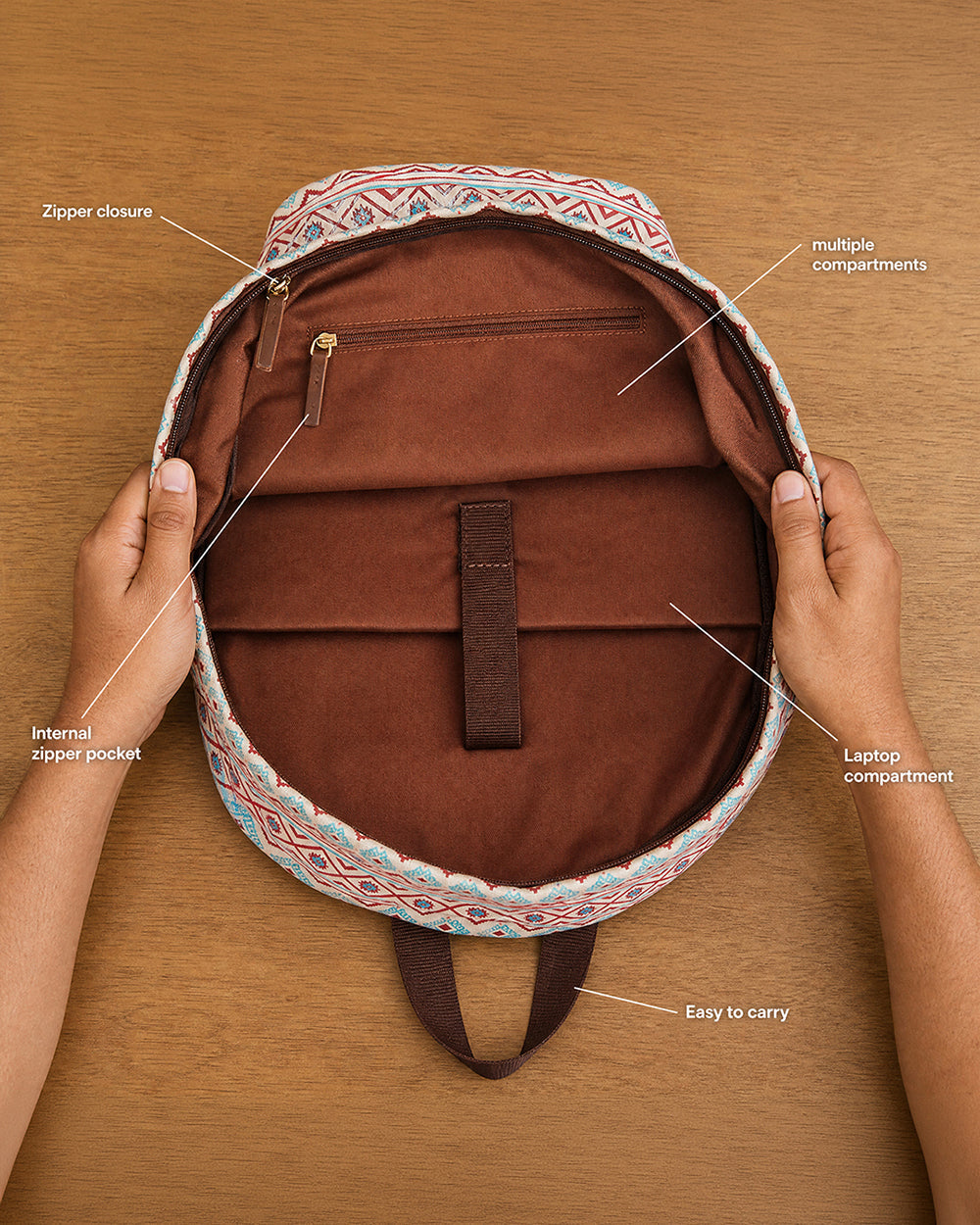 TealByChumbak Mercado Aztec Laptop Backpack