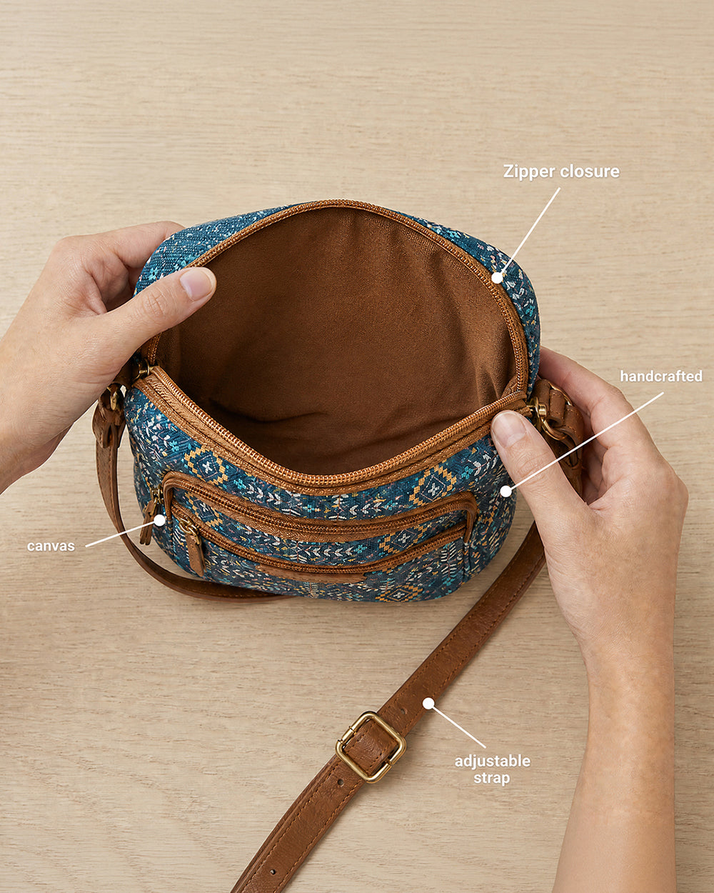 Teal by Chumbak Mexico Aztec Wallet  Sling Bag