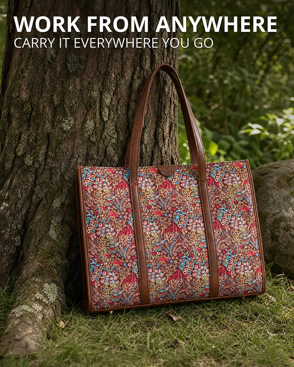 TealByChumbak Rainforest Canvas Tote