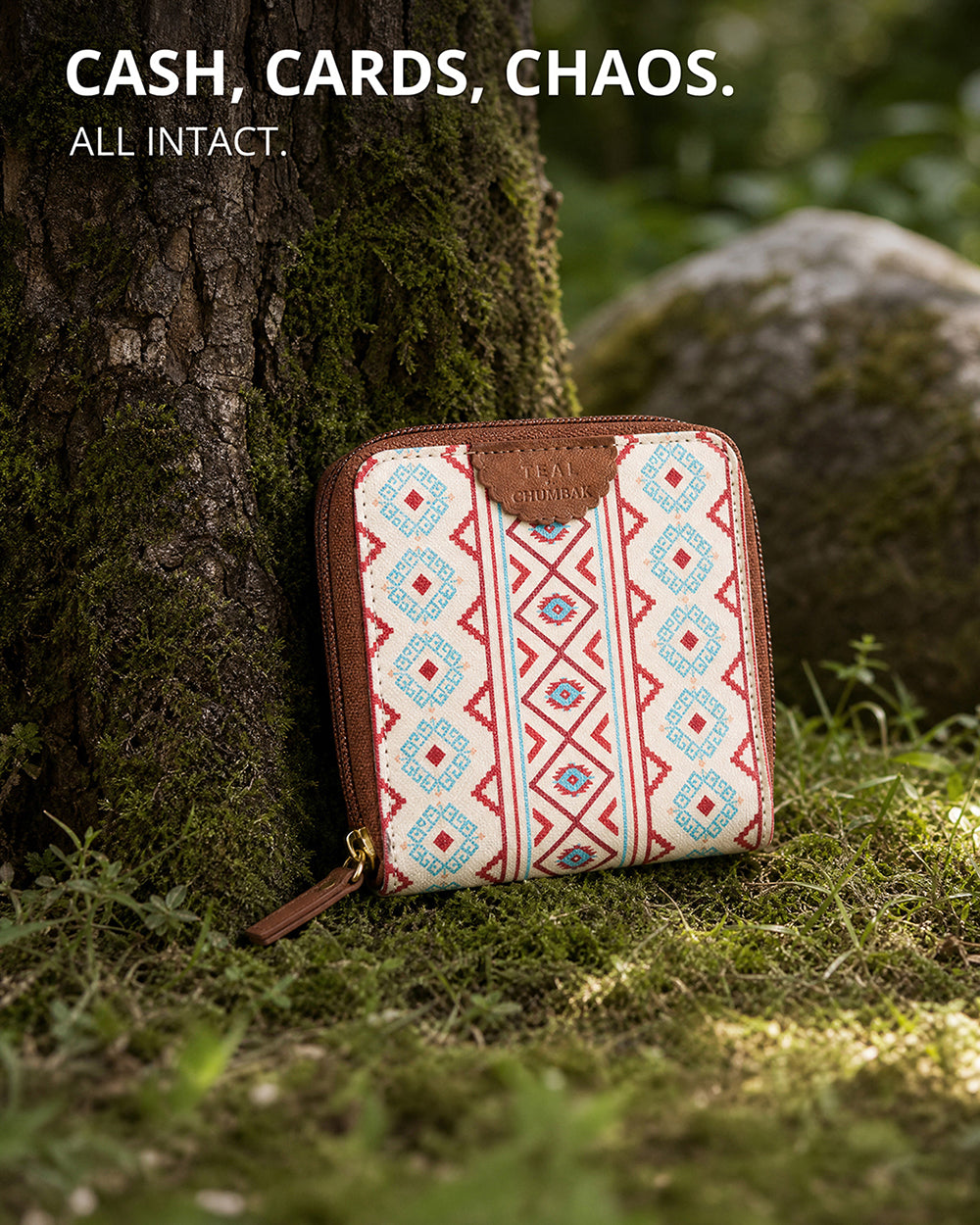 TealByChumbak Mercado Aztec Mini Wallet