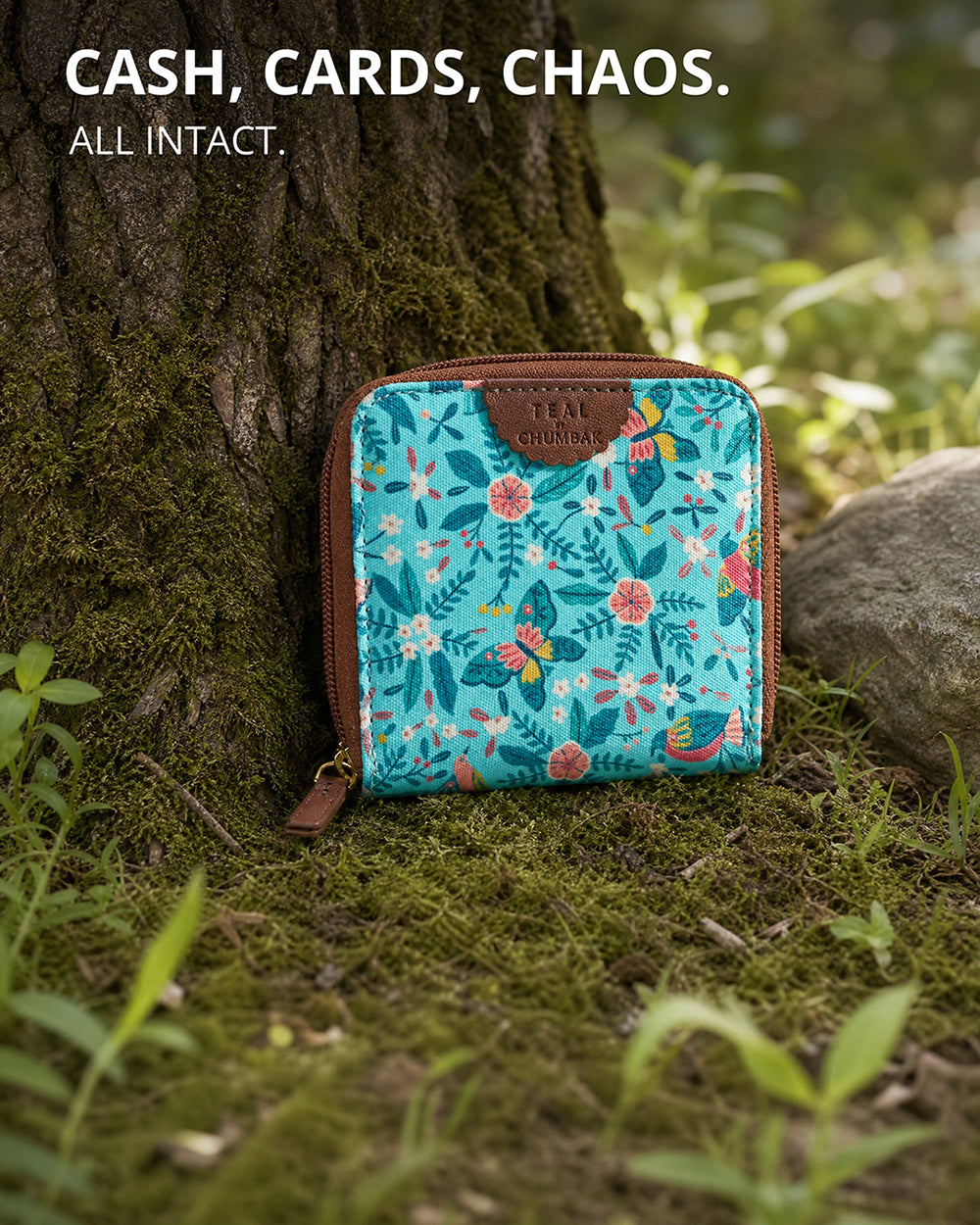 TealByChumbak Birds of Paradise Mini Wallet