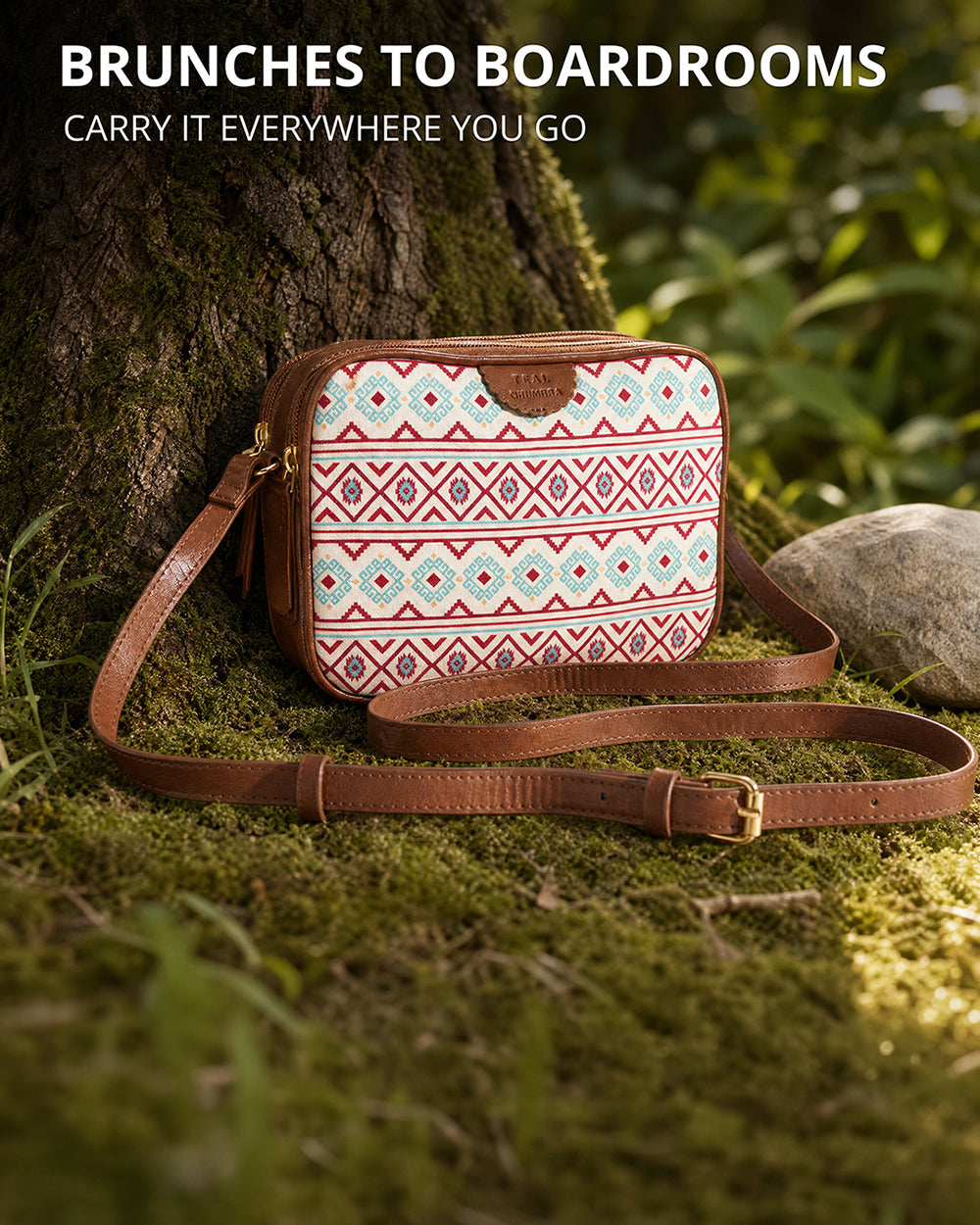 TealByChumbak Mercado Aztec Rectangular Sling Bag