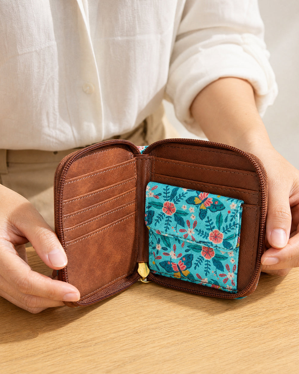 TealByChumbak Birds of Paradise Mini Wallet