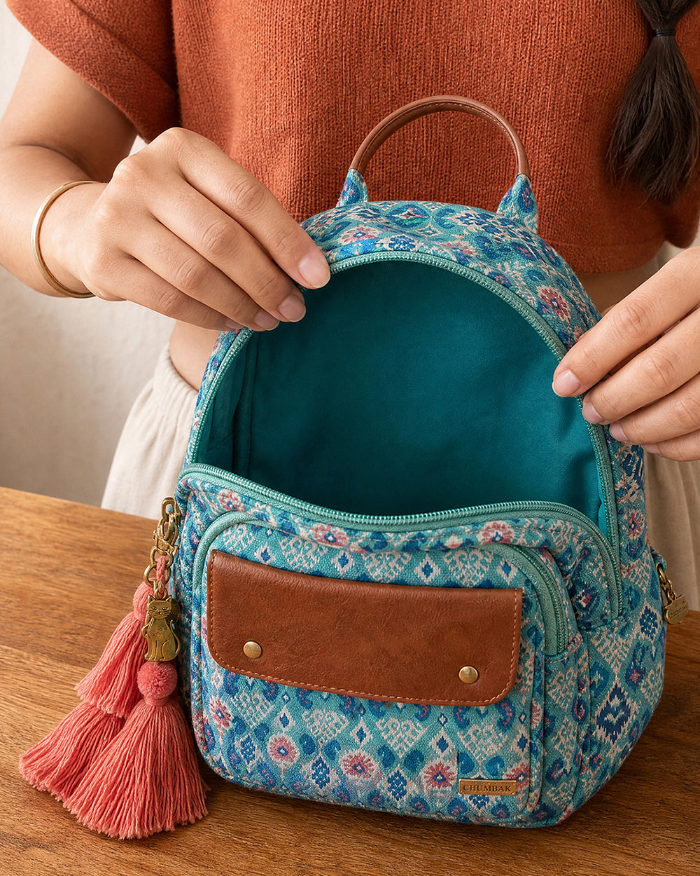 Folk Art Ikat Mini Backpack