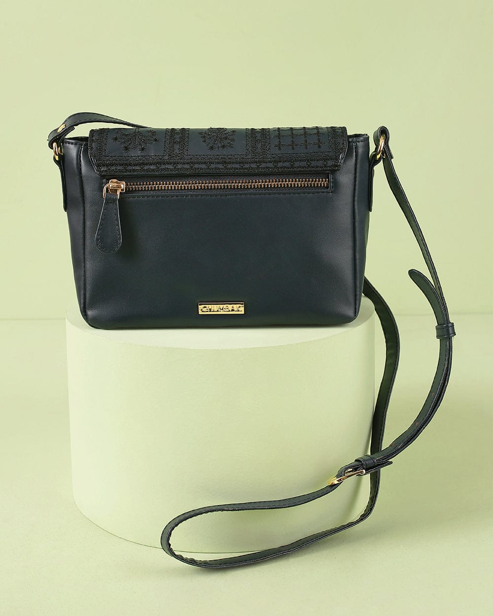 Vintage Embroidered Crossbody Bag 'Navy Blue