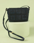 Vintage Embroidered Crossbody Bag 'Navy Blue