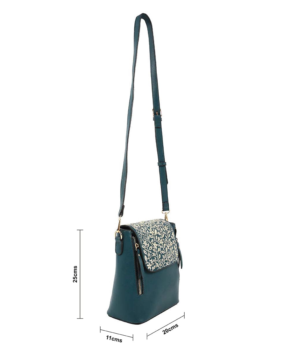 Forest Flowers Embroidered Sling Bag