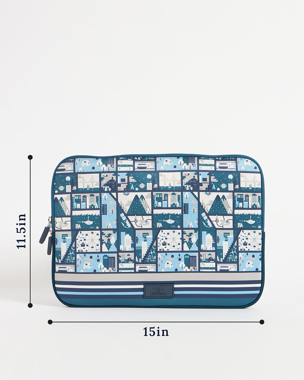 TEAL By Chumbak Amusement Park Laptop Sleeve - 15inch