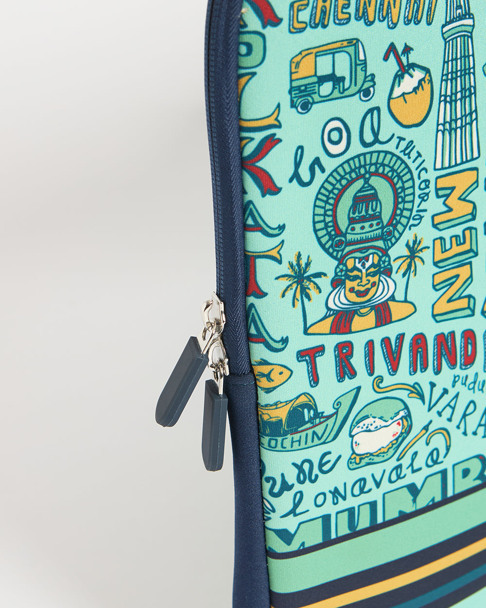 TEAL By Chumbak Traveller Laptop Sleeve - 15inch