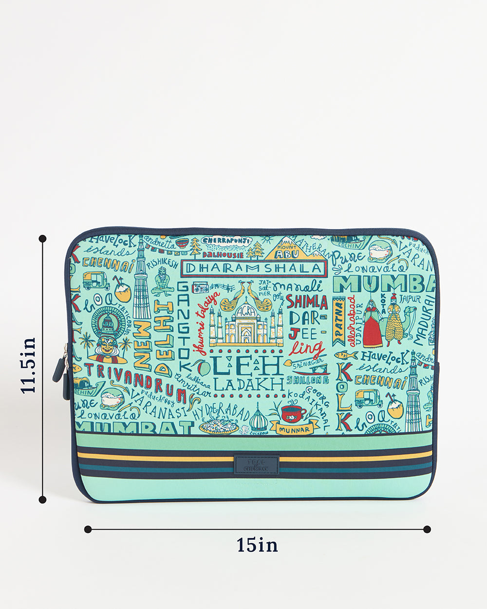 TEAL By Chumbak Traveller Laptop Sleeve - 15inch