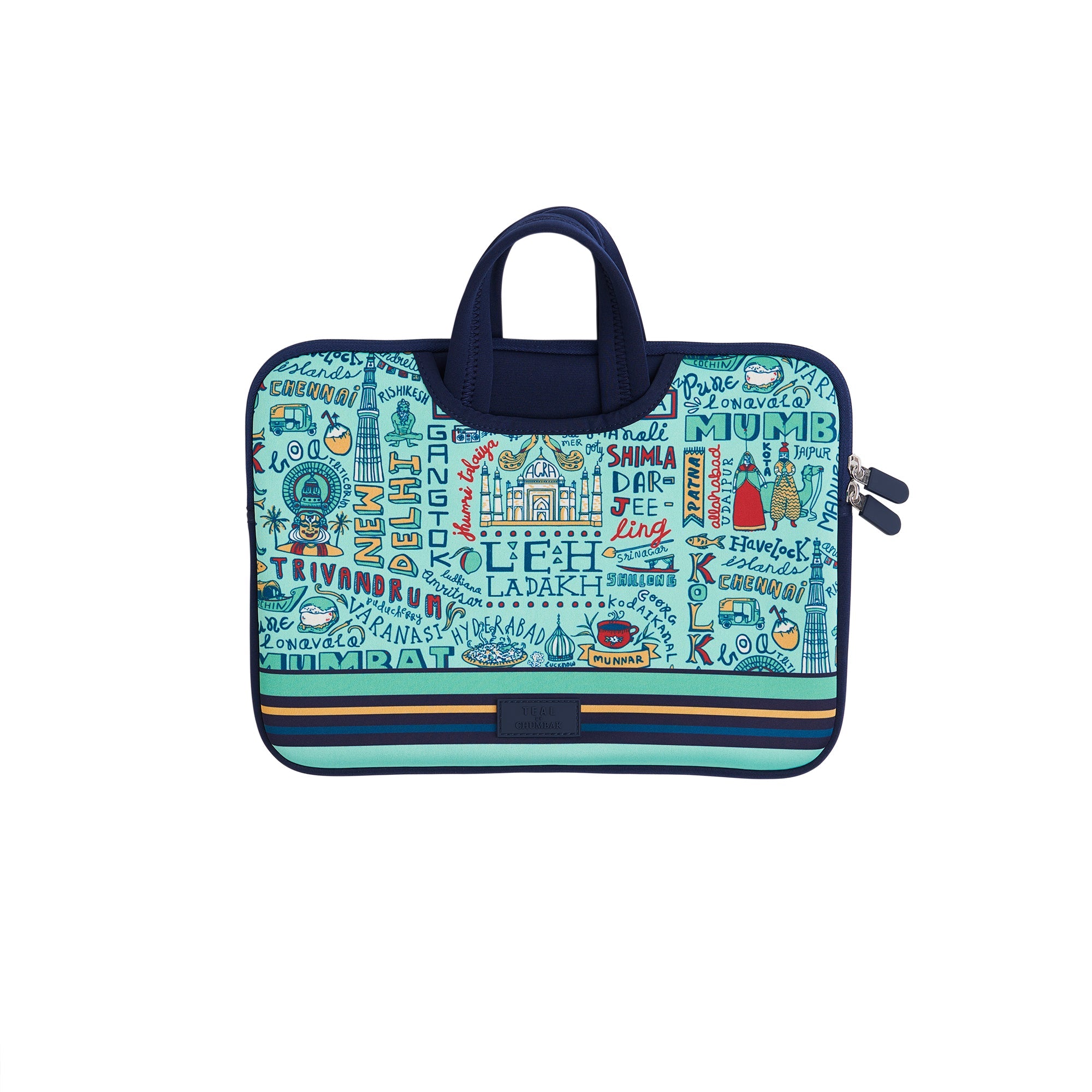 TEAL By Chumbak Traveller Laptop Sleeve - 13inch