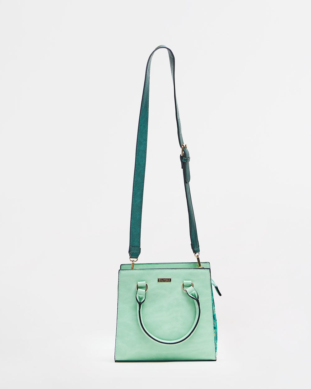 Neon Floral Hand Bag  - Neon Green