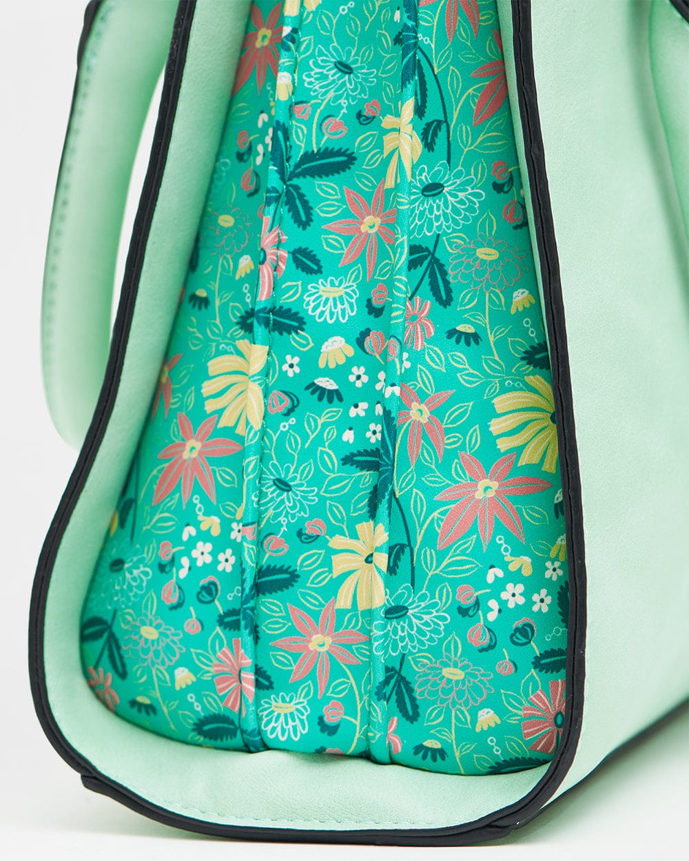 Neon Floral Hand Bag  - Neon Green