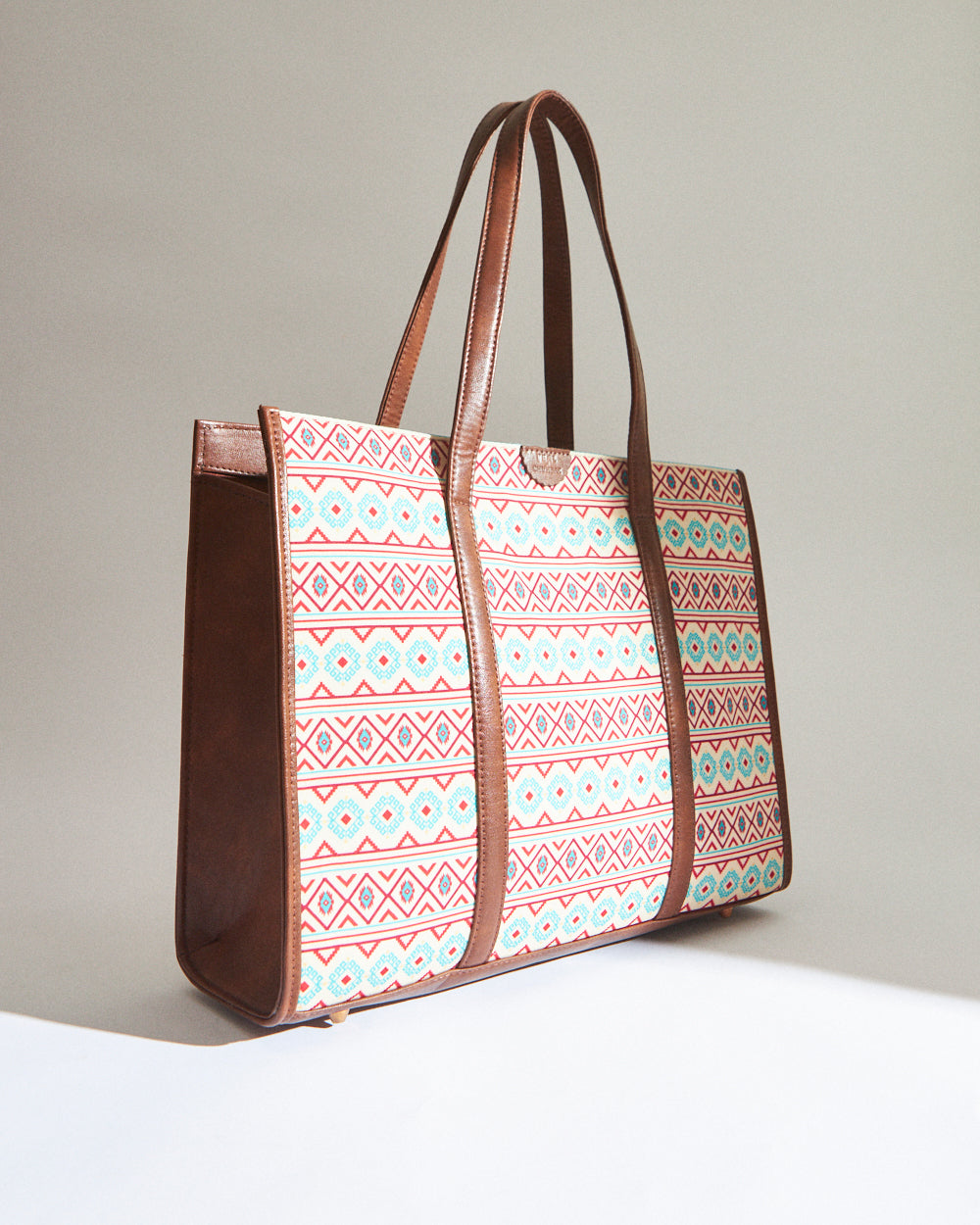 TealByChumbak Mercado Aztec Canvas Tote