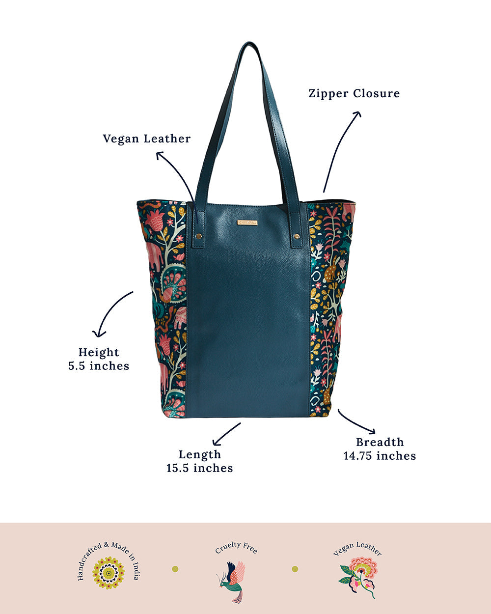 Sundarban  Gondh Tassel Tote Bag