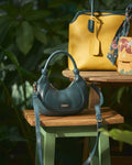 The Venice Crescent Handbag, Deep Teal | Lost In Paradise