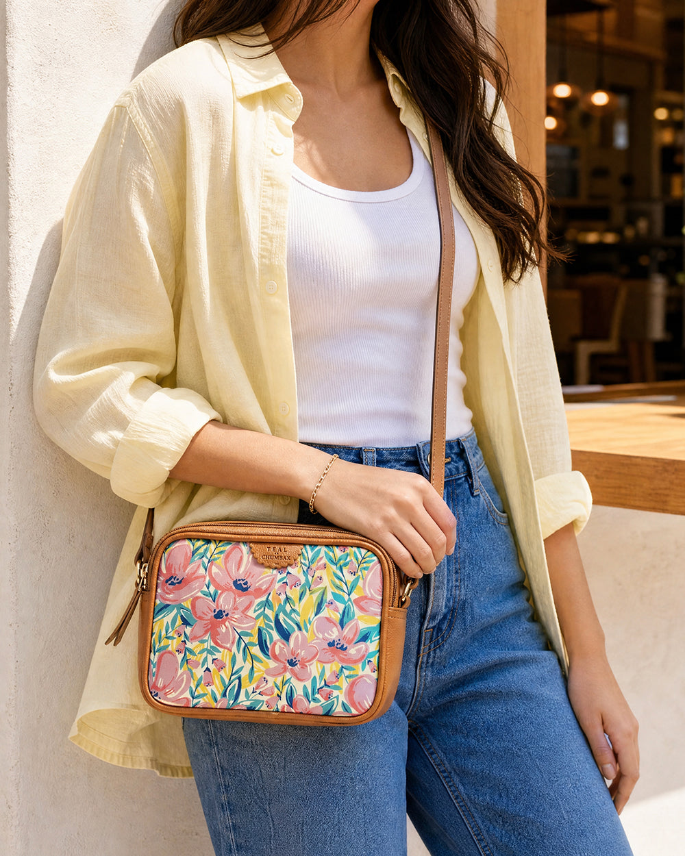 Teal by Chumbak Sunshine State Box Sling Bag