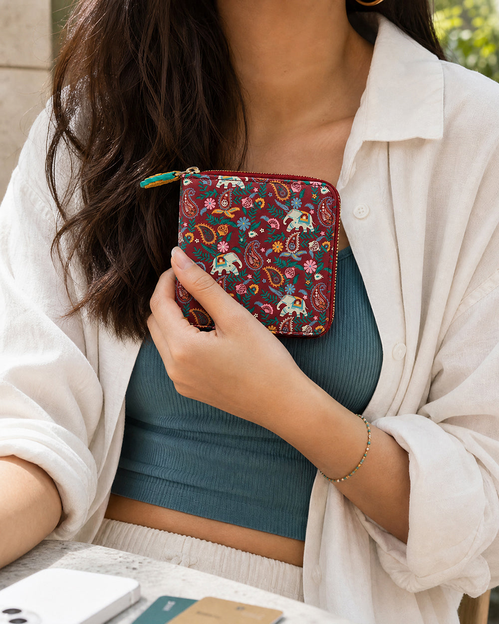 Paisley Blossoms Mini Wallet
