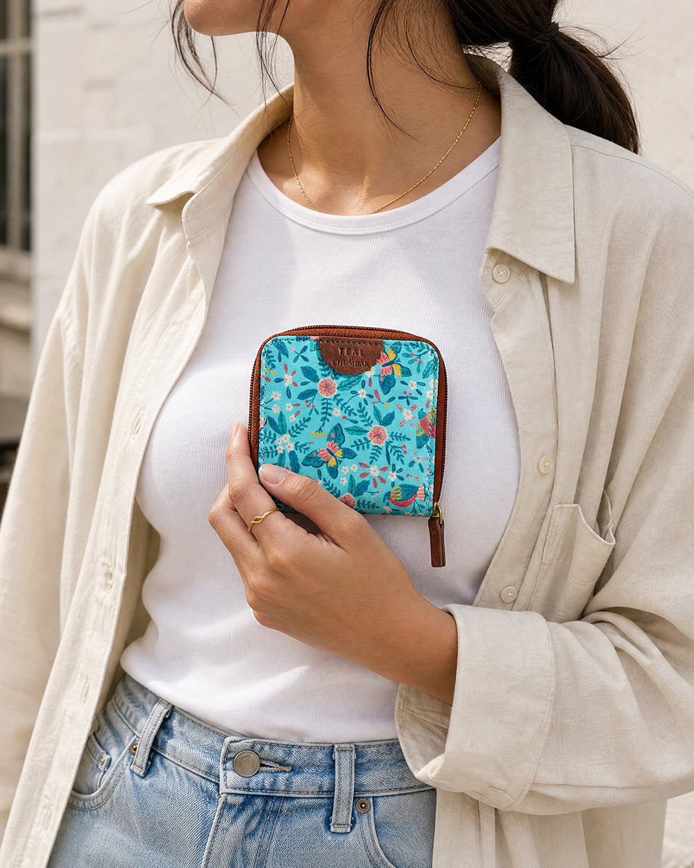 TealByChumbak Birds of Paradise Mini Wallet