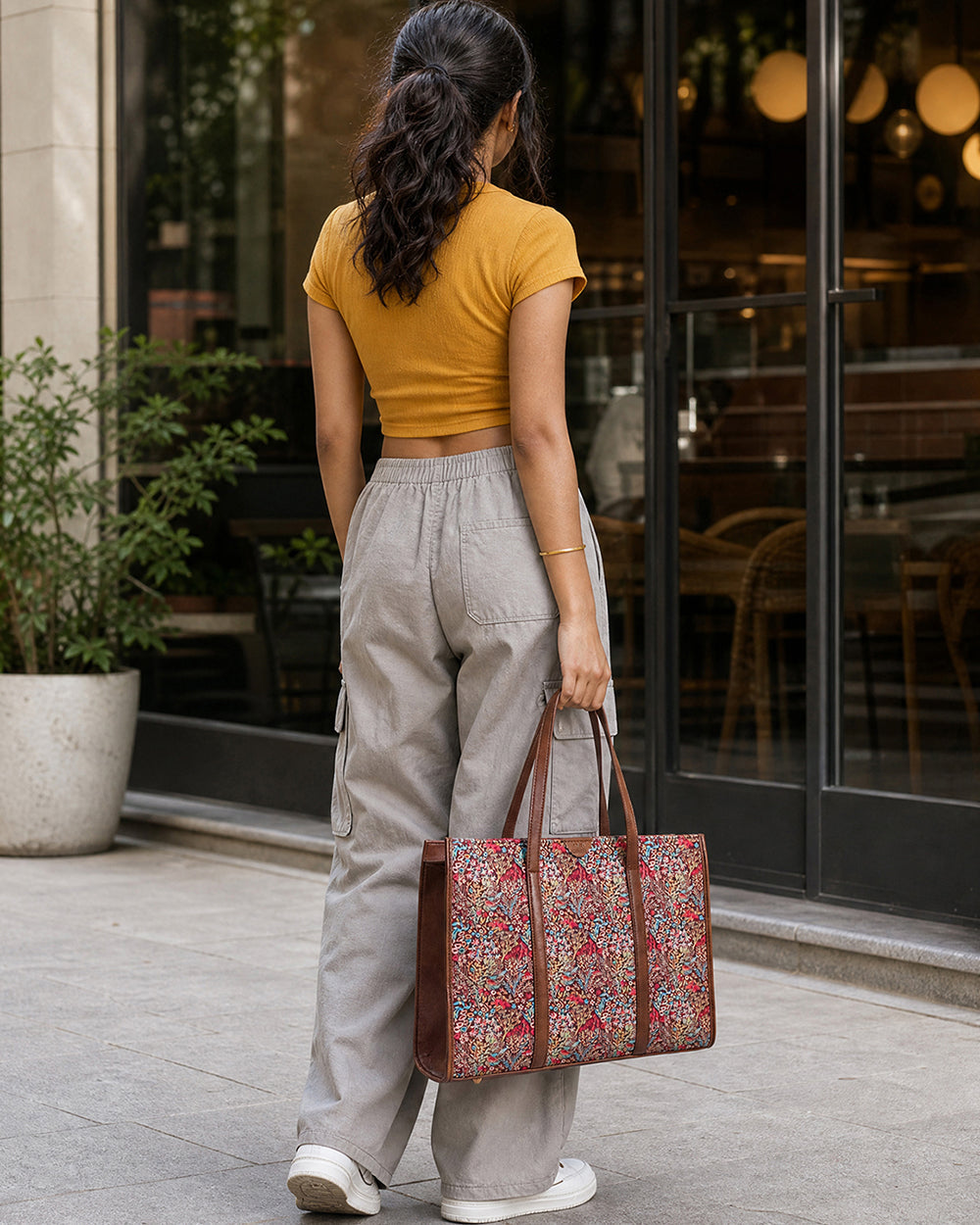 TealByChumbak Rainforest Canvas Tote