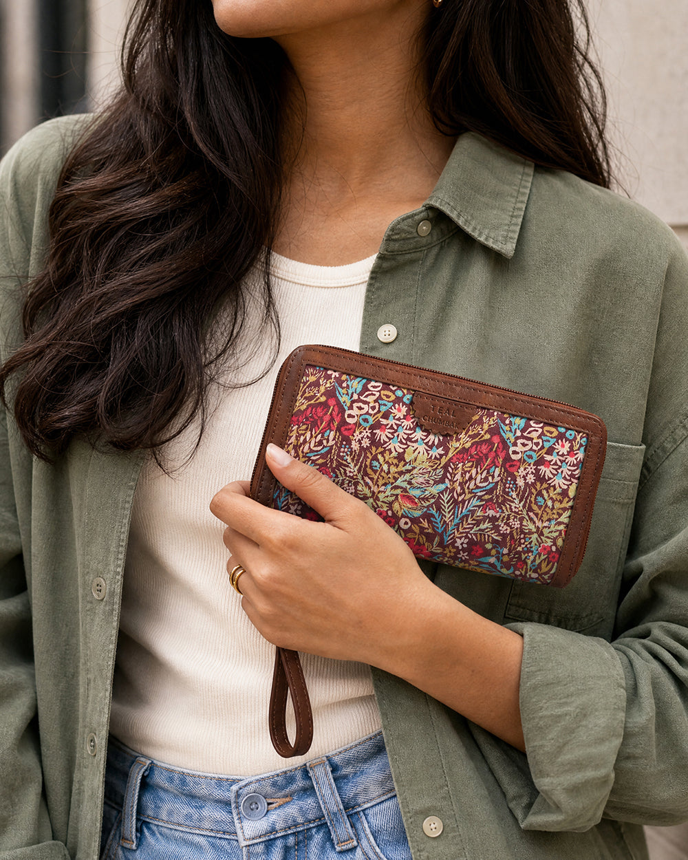 TealByChumbak Rainforest Long Wallet